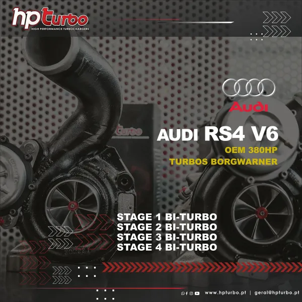 Hybrid Turbo Borgwarner K04 Audi RS4 BITURBO V6 380HP