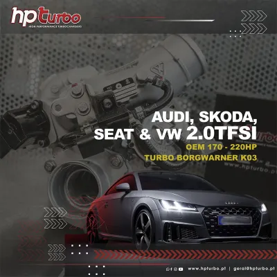 Hybrid Turbo Borgwarner K03-0106 / 0087 / 0086 / 0105 / 0290 Audi & Seat 2.0 TFSI (20_V / 16_V) 170 - 220HP