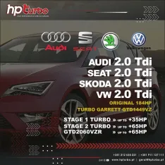 Hybrid Turbo Turbo Garrett GTD1449VZ Audi, Seat, Skoda, Volkswagen - 2.0 TDI 184HP - CUNA-CUPA