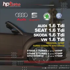 Hybrid Turbo Garrett GTC1244VZ Audi / Seat / Skoda / Volkswagen 1.6 TDI 105HP