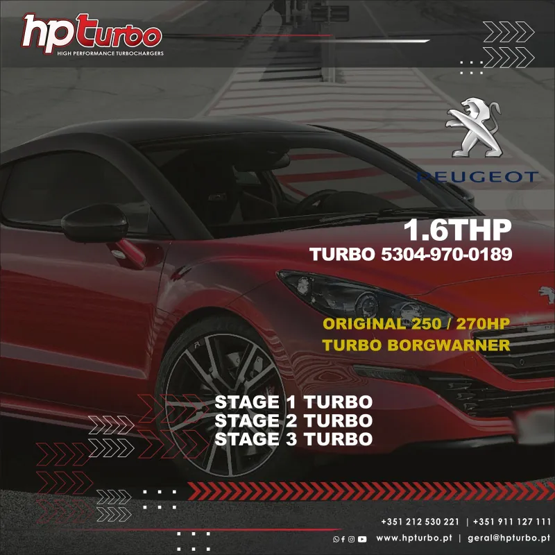 Hybrid Turbo PSA Peugeot 308 e RCZ 1.6THP original 250 / 270HP BORGWARNER K03 - Ref 5304-970-0189